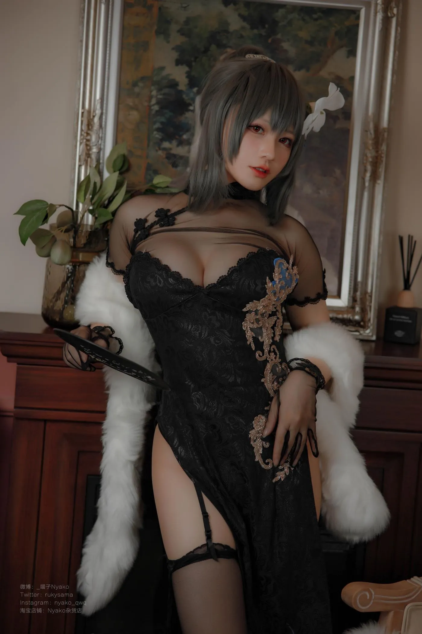 Nyako喵子 – NO.39 路易九世旗袍 [48P]插图3